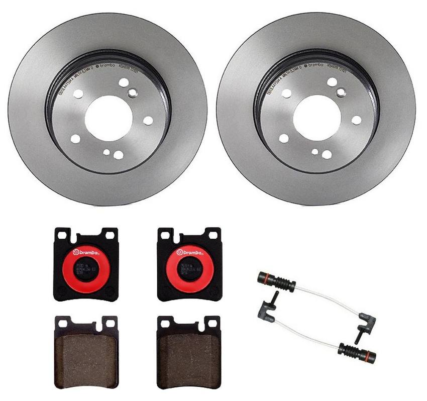 Mercedes Brembo Brakes Kit - Pads and Rotors Rear (290mm) (Ceramic) 210423101264 - Brembo 1539203KIT